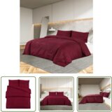 The Living Store Posteljnina bordo 155x220 cm lahka mikrovlakna - Komplet Prevlek Za Odejo, (21743890) | Shoptok.si