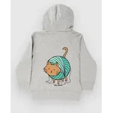 Yarned Around Kids Pulover s kapuco heather grey