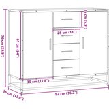  Komoda siva sonoma 92x35x76 cm inženirski les, (5000218074) | Shoptok.si