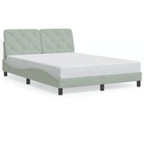 Furnova Posteljni okvir brez vzmetnice svetlo siv 140x190 cm žamet, (21938389) | Shoptok.si