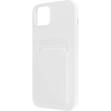 AVIZAR Ovitek za iPhone 14 Plus z držalom za kartico, prilagodljiv in mehak silikon - bel, (20715308) Cene