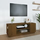 TV ormarić smeđa boja meda 110 x 35 x 40,5 cm masivna borovina | Eponuda.ba
