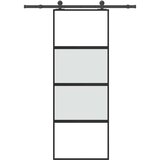  Klizna vrata s priborom 76 x 205 cm kaljeno staklo i aluminij | Eponuda.ba