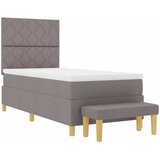  Krevet s opruga kutije Sivo-smeđa 90 x 200 cm tkanina | shoptok.hr