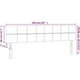  Posteljno vzglavje črno 160x5x78/88 cm blago, (20794368) | Shoptok.si