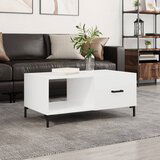 The Living Store Klubska mizica visok sijaj bela 90x50x40 cm inženirski les - Klubska Mizica, (21573484) | Shoptok.si