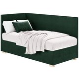 Ghado Tamno zeleni kutni dječji krevet s prostorom za odlaganje s madracem 90x200 cm Flexi - | shoptok.hr
