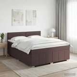  Boxspring krevet s madracem Tamno smeđa 160 x 200 cm Tkanina - Tamno smeđa 160 x 200 cm Dizajn linija Cijene