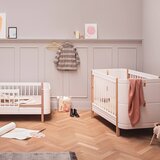 Oliver Furniture® otroška posteljica mini+ basic cot 5v1 60x120 white/oak | Shoptok.si