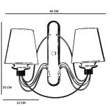 Opviq zidna lampa berfin 7751 2AP | ePonuda.com