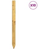 vidaXL Ograde 10 kom. Smeđa 120 cm Masivna borovina - Ø 6 x 120 cm Cijene