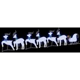 vidaXL LED irvasi 7 pcs Bijelo tkanina | shoptok.hr