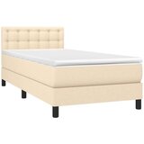  Krevet box spring s madracem LED krem 80 x 200 cm od tkanine | shoptok.hr