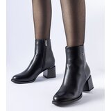 Gemre Black insulated block heel ankle boots Fleurette Cijene