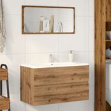 vidaXL Kupaonski viseći ormarić boja hrasta 80 x 38,5 x 45 cm drveni | shoptok.hr
