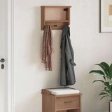 vidaXL Stenski obešalnik za plašče "SANDNES" 45x12x35 cm les borovega | Shoptok.si