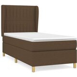  Box spring postelja z vzmetnico temno rjava 80x200 cm blago, (20930126) | Shoptok.si