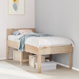 vidaXL Posteljni okvir brez vzmetnice bel 80x200 cm trdna borovina Cene