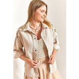 Bianco Lucci Women's Ethnic Embroidery Patterned Gabardine Jacket | Shoptok.si