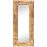 vidaXL Ročno izrezljano ogledalo 110x50x11 cm trden mangov les Cene