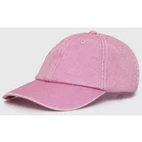 Samsoe Samsoe Bombažna bejzbolska kapa SAMSOE roza barva, U24100012