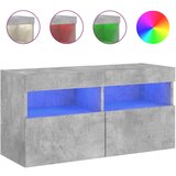 TV ormarić s LED svjetlima siva boja betona 80x30x40 cm | shoptok.hr