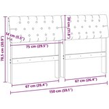  Tapecirani uzglavlje Svijetlo siva 150 cm Čvrsto borovo drvo | shoptok.hr
