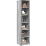 Visoka komoda siva boja hrasta 40x41x185 cm konstruirano drvo | shoptok.hr