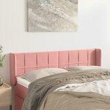  Uzglavlje s ušima ružičasto 147x16x78/88 cm baršunasto | shoptok.hr