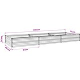  Povišeni vrtni krevet Pastelno zelena 240 x 80 x 24 cm | shoptok.hr