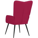  Stolica za opuštanje crvena boja vina baršunasta | shoptok.hr