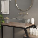 vidaXL Umivalnik z odprtino za odtekanje 49x25x15 cm keramičen srebrn Cene