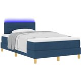  LED Box Spring Krevet s uzglavljem Plava 120 x 190 cm tkanina | shoptok.hr