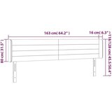  Vzglavje z ušesi modro 163x16x78/88 cm blago, (20933506) | Shoptok.si
