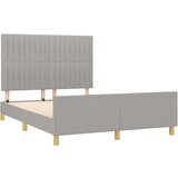  Posteljni okvir z vzglavjem svetlo siv 140x200 cm blago, (20902984) | Shoptok.si