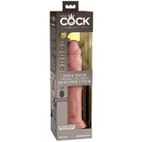 King Cock Elite 9" Vibrating Silicone Dual Density Cock with Remote Light