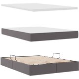  Krevet s od storage s madracem Siva 140 x 200 cm Lažna koža | shoptok.hr