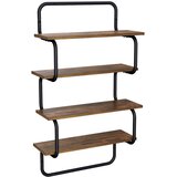  Polica sa 4 nivoa Dimljeni hrast 40 x 24,5 x 104 cm | shoptok.hr