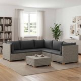  6 kom. Ratan set za opuštanje s jastučićima GENDT Kubu siva | shoptok.hr