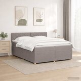  Boxspring krevet s madracem Sivosmeđa 200 x 200 cm Tkanina | shoptok.hr
