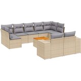 vidaXL 10-dijelni set vrtnih sofa s jastucima bež od poliratana | shoptok.hr