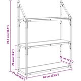 Polica na zidu Staro drvo 60 x 21 x 78,5 cm Konstruirano drvo | shoptok.hr