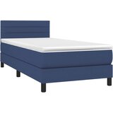  Krevet s oprugama i madracem plavi 80x200 cm od tkanine | shoptok.hr