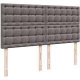  s oprugama i madracem sivi 200x200 cm od umjetne kože | shoptok.hr