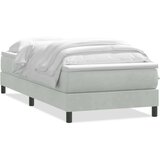 Box Spring krevet s madracem svijetlo sivi 80x220 cm samt | shoptok.hr