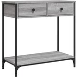 Maison Chic konzolna miza - miza ob steni siva sonoma 75x34,5x75 cm inženirski les, (21785858) Cene
