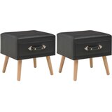 vidaXL Nočne omarice 2 kosa umetno usnje 40x35x40 cm črne, (20732435) Cene
