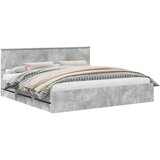  Krevetna konstrukcija s ladicama Betonski sivi 200 x 200 cm Siva 210 x 203 x 90 cm | Shoptok.si