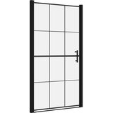  Vrata za tuš od kaljenog stakla 100 x 178 cm crna | shoptok.hr