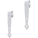 Mini set za klizna vrata ormarića ugljični čelik bijeli 183 cm | shoptok.hr